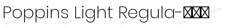Poppins Light Regula字体转换